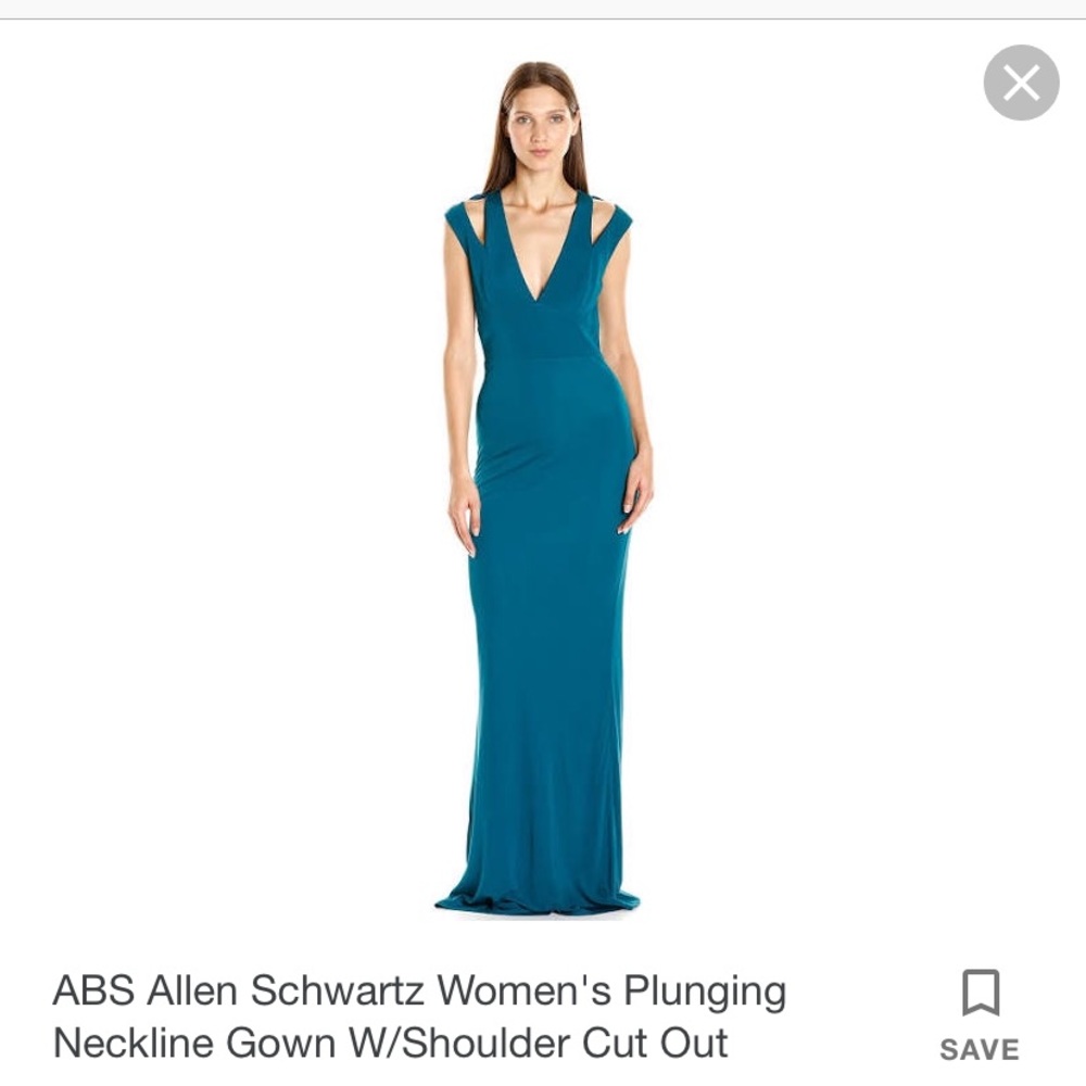 abs evening by allen schwartz green dress NWT A.B.S. Green & Gold Ombre Silk Gown